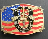 US ARMY SPECIAL FORCES BELT BUCKLE 3.4 INCHES METAL ENAMEL - $15.45