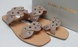 Marc Fisher Bodil Size US 7 M Women&#39;s 2-Band Studded Slide Flat Sandals ... - $32.30 CAD