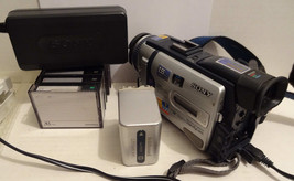 SONY Handycam DCR-TRV30 Nightshot Memory Stick w/ tapes, Original adapter &amp; case - £97.73 GBP