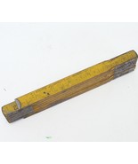 Vintage Eclipse Folding Wooden Ruler Rule Zig Zag 72” 6 Ft USA 1804 Yellow - $30.91 CAD