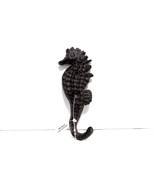 NEW Rustic Cast Iron Nautical Sea Horse Beach Towel Hook Hanger Coastal Home  - $15.79