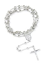 6mm Alloy Crucifix Cross Pendant Rosary 20 - $55.14