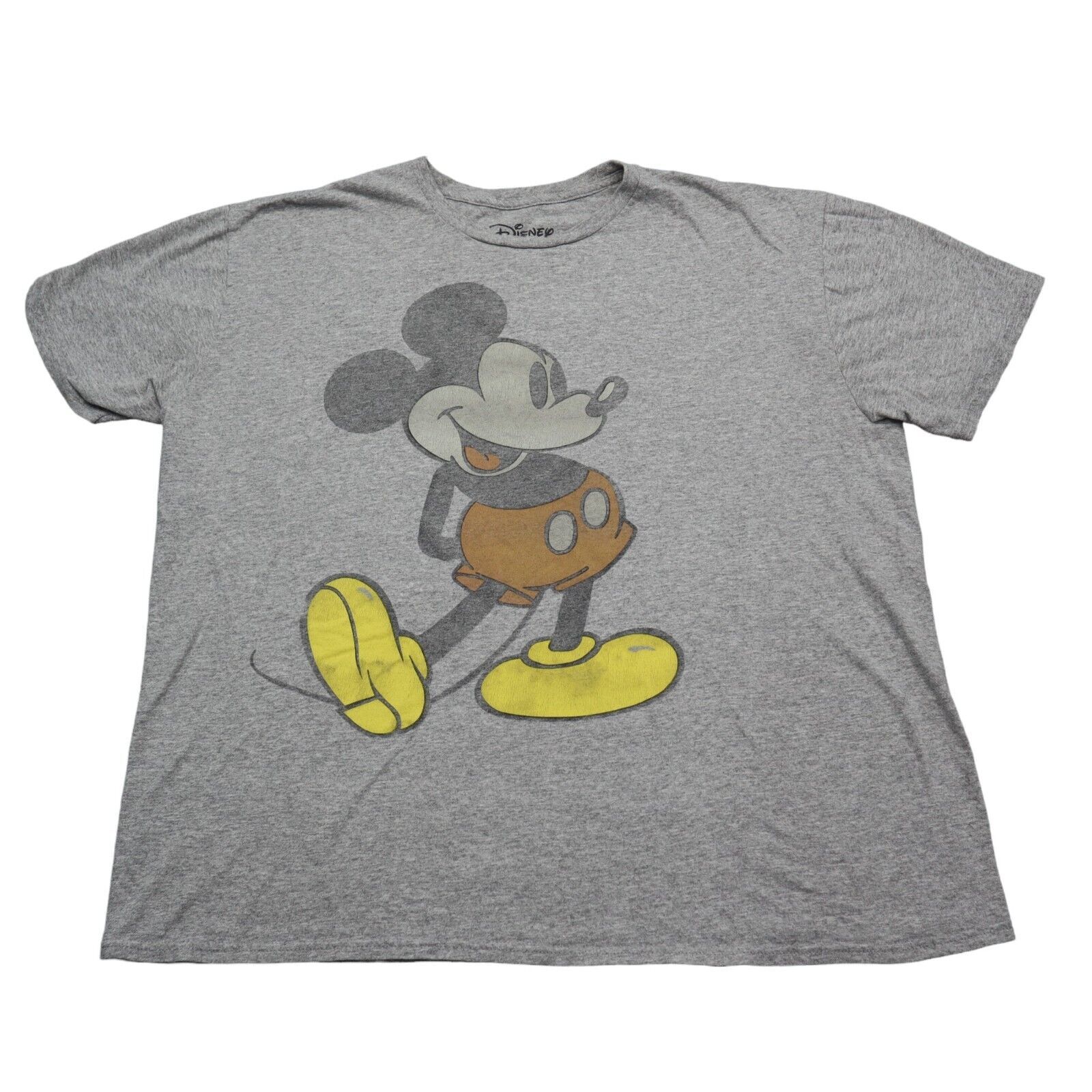 Primary image for Disney Shirt Mens XL Gray Short Sleeve Crew Neck Graphic Print Knit Casual Tee