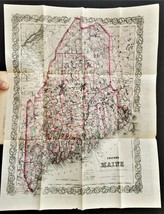 1874 antique MAINE STATE foldout MAP HISTORY year book genealogy ads 512pgs - £97.30 GBP