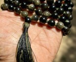 8 mm Rnd 108+1 Beads Original GOLDEN OBSIDIAN Jaap Rosary Japa Mala Ener... - $29.39