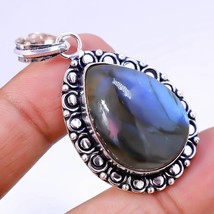 Blue Fire Labradorite Gemstone Handmade Fashion Pendant Jewelry 2.10&quot; SA 8560 - £6.02 GBP