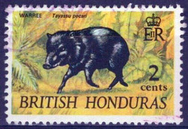 ZAYIX -British Honduras 215 used 2c Waree Pig / Boar 041123-S161 - £1.19 GBP