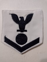 USN ELECTRICIAN&#39;S MATE  3rd PO3 CLASS EW3 RATING BADGE BLUE-WHITE USED - $5.25 CAD