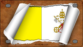 Vatican City Flag Scroll Novelty Mini Metal License Plate Tag - £11.88 GBP