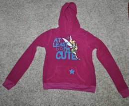 Girls Sweatshirt Hoodie Disney Tinkerbell Pink Im Cute Hooded Fleece $36-size L - £13.45 GBP