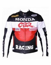 Honda Racing Motorbike Leather Jacket In Cow hide/ 5 Protection Armour  - £116.49 GBP