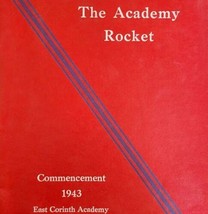 East Corinth Academy Rocket 1943 Maine Publication Commencement Book PB DWOO - £28.40 GBP