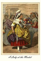 A Lady at the Market 20 x 30 Poster - £20.43 GBP
