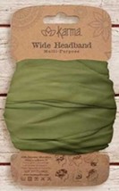 New Karma Gifts Women&#39;s Wide Headband Green Versatile Poly Boho Wrap Made In Usa - $9.79