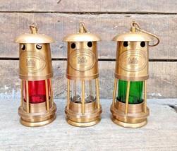 Lots of 3 Nautical Lamp Brass Miner lamp 6 Inches Kerosene Oil Lamp - £77.32 GBP