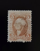1862-71 5c U.S. Internal Revenue, Express, George Washington, R25c, Red - $1.79