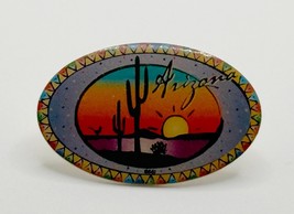 Arizona Lapel Pin Desert Scene Travel Souvenir  1 3/4&quot; - $7.91