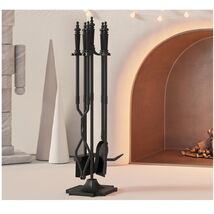 Versatile Cast Iron Fireplace Accessories Set - Includes Stand and Tools - $101.92