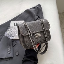 Korean Style Women&#39;s Bags New Simple Rhombus Chain Small Square Bag Shoulder Cro - £37.52 GBP