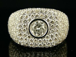 2.60CT Round Cut Real Moissanite Customized Men&#39;s Ring 925 Sterling Silver - £175.87 GBP