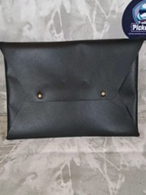 Tribe Alive Black Leather Pouch Clutch Wallet OS Envelope + Sack Bag - £11.42 GBP