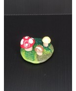 Handmade Clay Mushrooms on Moss Magnet - $8.23 CAD