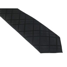 Men's Woven Tie Hankie Set J.Valintin Private Collection R92 Black Plaid Shadow image 3