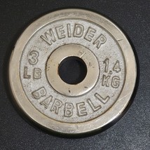 Vintage 1 Single WEIDER Chrome Weight Silver Plate 3 LBS 1.4 kg Standard... - €19,27 EUR