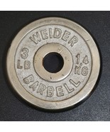 Vintage 1 Single WEIDER Chrome Weight Silver Plate 3 LBS 1.4 kg Standard... - $22.59