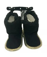 Bebe Baby Black Suede Metallic  Faux Fur Crib Boots Booties Size3 (6-9) ... - $231.10 MXN