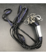 Lot of 4 New Purple Faceted Plastic Diamond Style Lanyards 36&quot; Circumfer... - $9.49