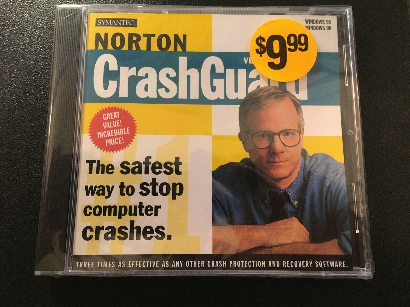 VINTAGE NEW SEALED - 1998 Symantec Norton CrashGuard CD Software Windows 95 98 - $14.45