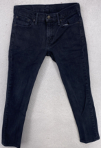 Levi’s 511 Jeans Men&#39;s Size 30x30 Black Pants Slim Leg Denim Flex Low Rise - £15.81 GBP
