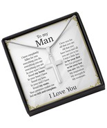 To My Man Cross Necklace, Gifts For Boyfriend From Husband - £126.68 GBP