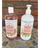 Set 2 Crabtree &amp; Evelyn Rosewater Bath &amp; Shower + Body Lotion Jumbo 16.9... - $34.20