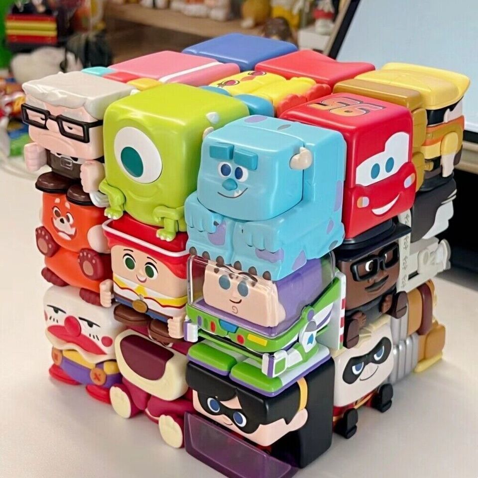 POP MART Disney Pixar POP CUBE 1-3 Series Confirmed Blind Box Figure Toys Hot！