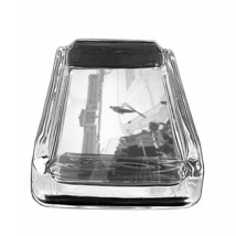 Vintage Skiing D48 Glass Square Ashtray 4&quot; x 3&quot; Smoking Cigarette Winter Skier - £39.86 GBP