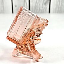Vallerysthal Pink Glass Kneeling Boy Toothpick Match Holder Basket VTG F... - €14,48 EUR