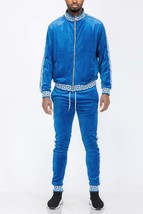 Men&#39;s Track Set Velour Status Print Suit - $78.50