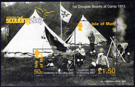 ZAYIX Isle of Man 1188 MNH Manx Scouts Camping Campfire Tents 061223SM169M - £5.46 GBP