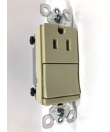 P&amp;S TM818-ICC6 Pintor 1 Sp Interruptor + Salida 15A Ea. 120VAC,Marfil - 6 - $29.69