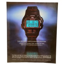 Timex Vintage Watch Print Ad 90s Indiglo Ironman Takes a Licking Keeps Ticking - £12.36 GBP