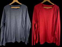 BCG Shirts Size XL Mens Dri Fit Long Sleeve Knit Wicking Red Gray T Shir... - £29.13 GBP