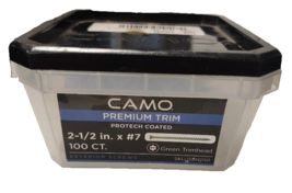 Exterior Screws 7 x 2-1/2&#39;&#39; 100-ct PROTECH COATED, GREEN TRIMHEAD - CAMO... - $12.86