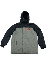 Chicago Bears NFL Puffer Cold Winter Jacket Coat Mens Large EUC Hooded Zipper - £31.11 GBP