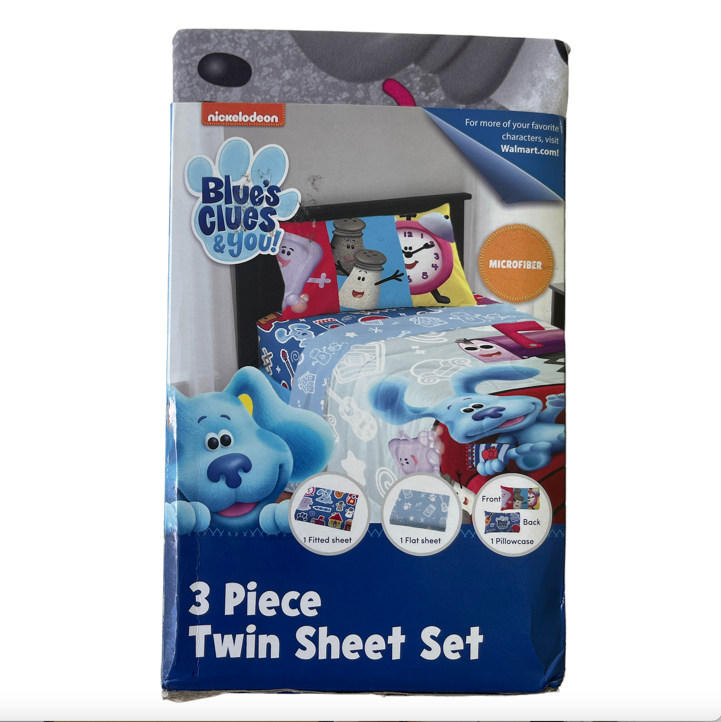 NEW Blue's Clues & You 3 Piece Twin Sheet Set Nickelodeon Microfiber New - $24.99