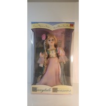 Fairytale Treasures Collections Porcelain Doll Rapunzel 1998 COA NIB w/Stand 16&quot; - £61.06 GBP