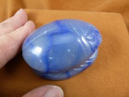 (Y-SCA-707) Blue Dumortierite Scarab beetle bug gemstone Egyptian bugs f... - $18.74