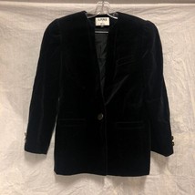 Vintage Velvet Black Suit Top by Kasper II for A.S.L sz 10 - £33.18 GBP