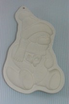 Pfaltzgraff Stoneware Brown Bag Cookie Mold Baking Stamp Christmas Teddy Bear  - £10.69 GBP